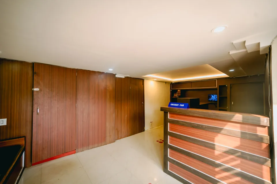 Close view of the reception desk at Hotel Laughing Buddha 2